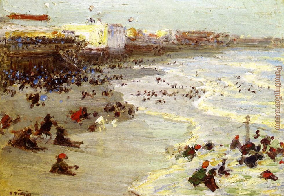 Coney Island painting - Edward Henry Potthast Coney Island art painting